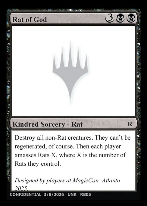 Rat of God - Unknown Event (#RB05d) - Magic: The Gathering Card