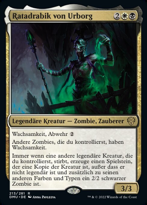 アーボーグのラタドラビック (Ratadrabik of Urborg) - Dominaria United (#213) - Illustrated by Anna Pavleeva - Magic: The Gathering Card
