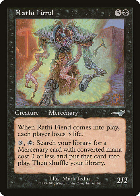 Rathi Fiend - Nemesis Magic card