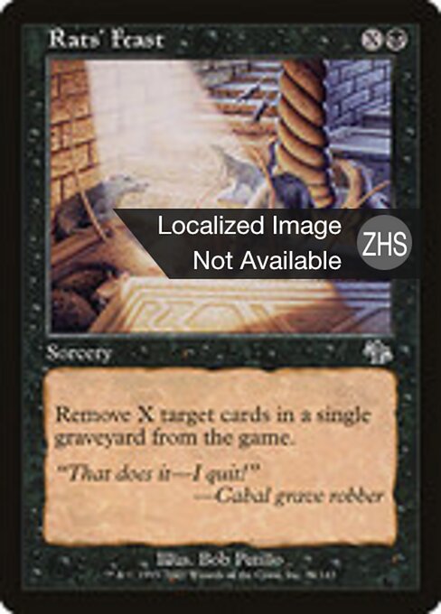 Rats' Feast - Hachette UK (#44) - Illustrated by Bob Petillo - Magic: The Gathering Card