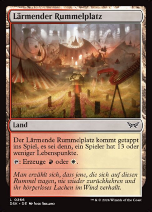 Fête foraine tapageuse (Raucous Carnival) - Duskmourn: House of Horror (#266) - Illustrated by Josu Solano - Magic: The Gathering Card
