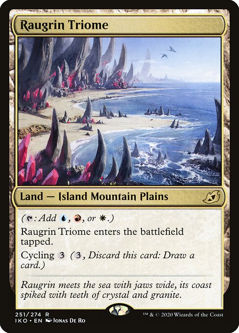 Raugrin Triome - Ikoria: Lair of Behemoths (#251) - Illustrated by Jonas De Ro - Magic: The Gathering Card