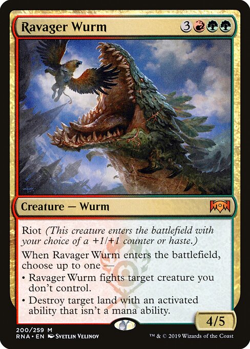 Ravager Wurm - Ravnica Allegiance Magic card