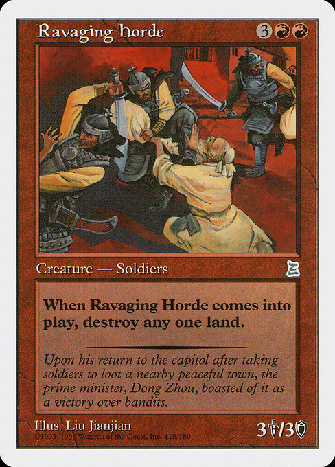 Ravaging Horde - Portal Three Kingdoms Magic card