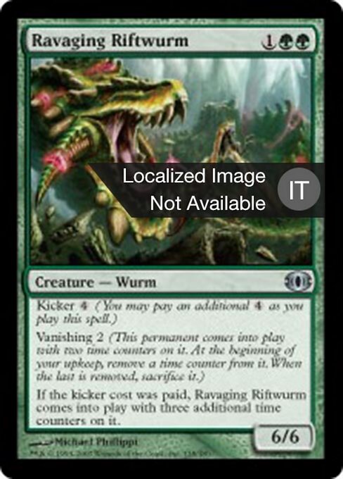 Wurm Devastante degli Squarci (Ravaging Riftwurm) - Future Sight (#135) - Illustrated by Michael Phillippi - Magic: The Gathering Card