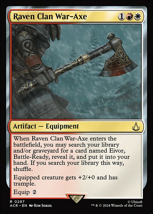 Raven Clan War-Axe - Assassin's Creed (#297) - Illustrated by Kim Sokol - Magic: The Gathering Card