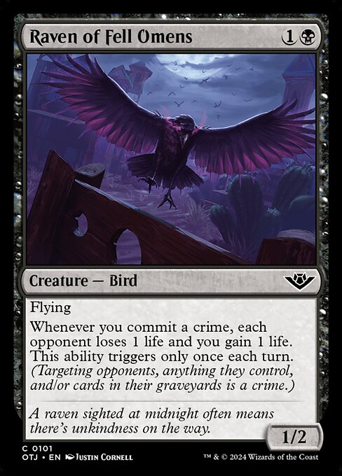 Raven of Fell Omens - Outlaws of Thunder Junction Magic card