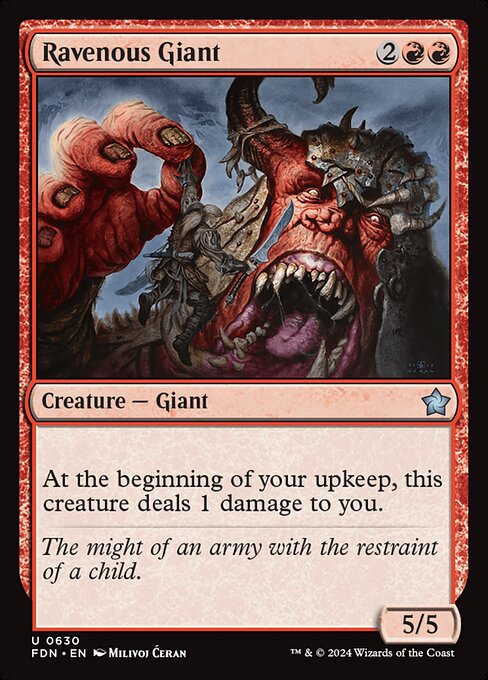 Ravenous Giant - Foundations Magic card