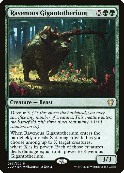 Ravenous Gigantotherium - Commander 2020 Magic card