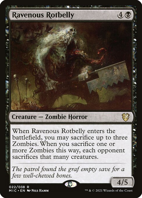 Ravenous Rotbelly - Midnight Hunt Commander Magic card