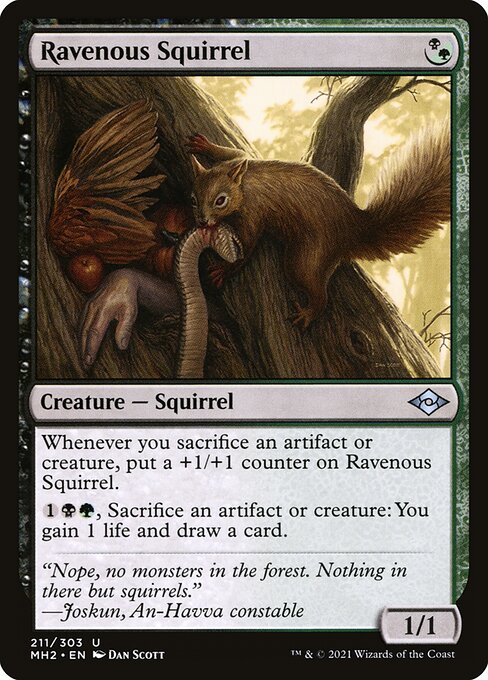 Ravenous Squirrel - Modern Horizons 2 Magic card