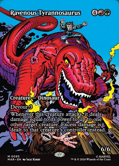 Ravenous Tyrannosaurus - Marvel Universe Magic card