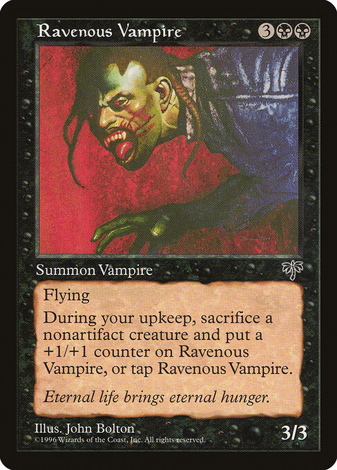 Ravenous Vampire - Mirage Magic card