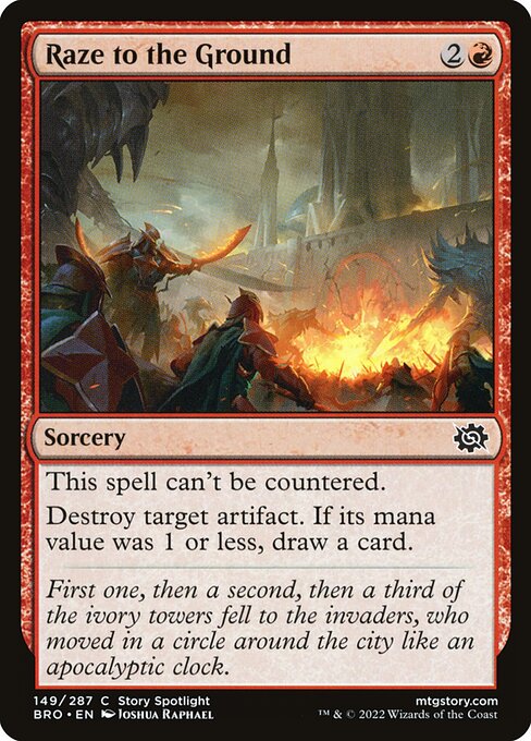 Raze to the Ground - The Brothers' War Magic card