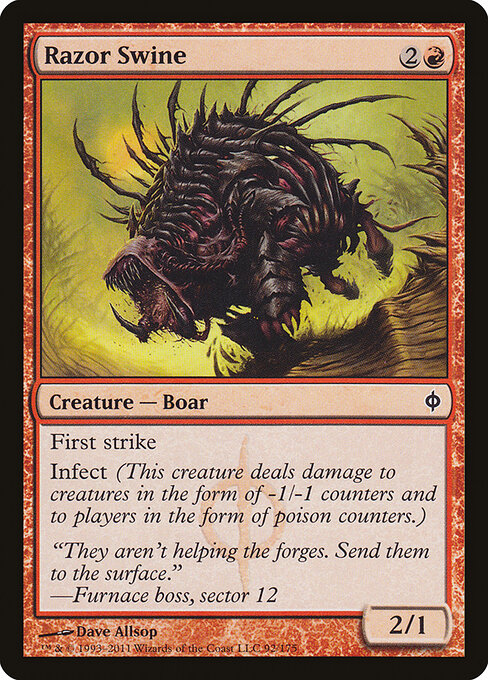 Razor Swine - New Phyrexia Magic card