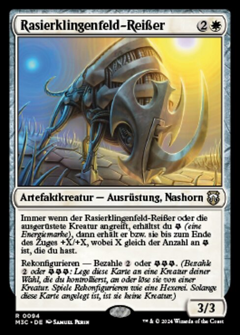 Rasierklingenfeld-Reißer (Razorfield Ripper) - Modern Horizons 3 Commander (#94) - Illustrated by Samuel Perin - Magic: The Gathering Card