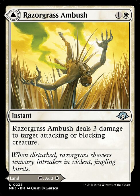Razorgrass Ambush // Razorgrass Field - Modern Horizons 3 Magic card