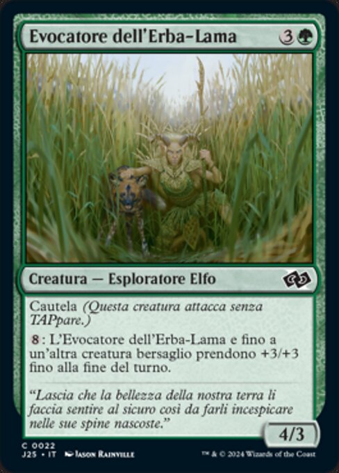 剃刀草の発動者 (Razorgrass Invoker) - Foundations Jumpstart (#22) - Illustrated by Jason Rainville - Magic: The Gathering Card