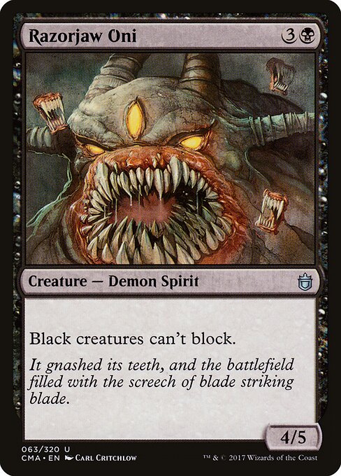 Razorjaw Oni - Commander Anthology (#63) - Illustrated by Carl Critchlow - Magic: The Gathering Card