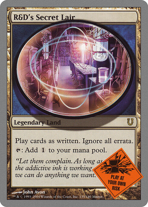 R&D's Secret Lair - Unhinged (#135) - Illustrated by John Avon - Magic: The Gathering Card