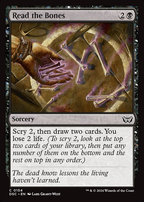 Read the Bones - Duskmourn: House of Horror Commander Magic card
