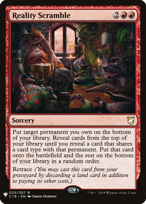 Mescla da Realidade (Reality Scramble) - Commander 2018 (#25) - Illustrated by Simon Dominic - Magic: The Gathering Card