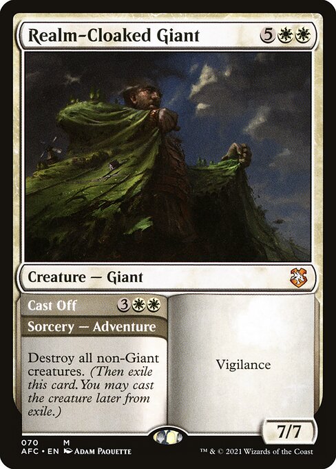 Realm-Cloaked Giant // Cast Off - Forgotten Realms Commander Magic card