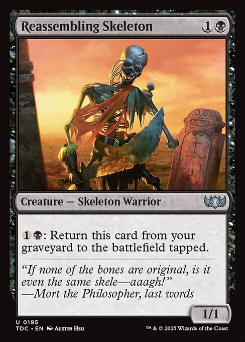 Reassembling Skeleton - Tarkir: Dragonstorm Commander Magic card