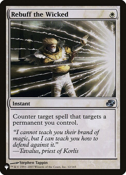 Repousser la malfaisance (Rebuff the Wicked) - Planar Chaos (#12) - Illustrated by Stephen Tappin - Magic: The Gathering Card