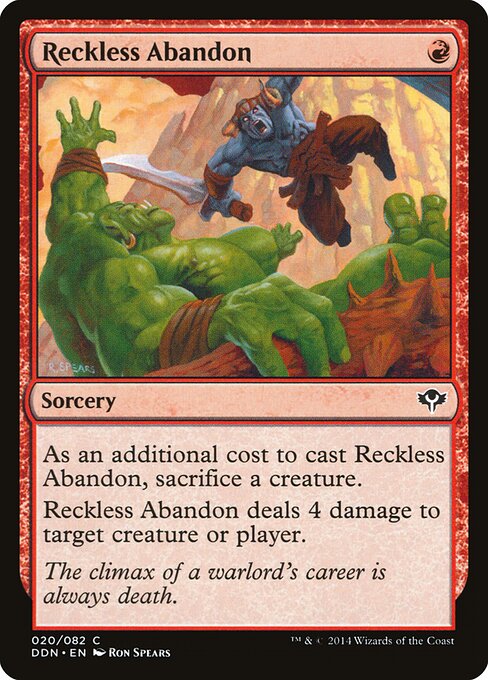 Reckless Abandon - Duel Decks: Speed vs. Cunning Magic card