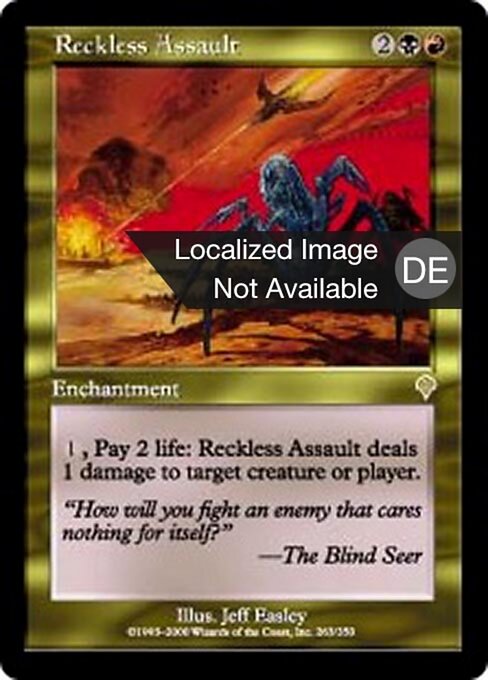 Rückhaltloser Sturmlauf (Reckless Assault) - Invasion (#263) - Illustrated by Jeff Easley - Magic: The Gathering Card