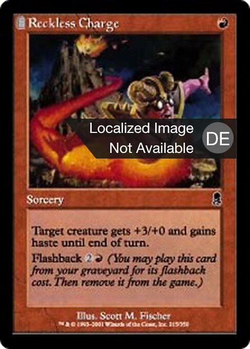 Reckless Charge - Odyssey (#215) - Illustrated by Scott M. Fischer - Magic: The Gathering Card