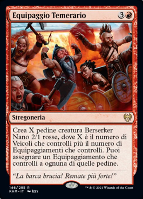 Verwegene Mannschaft (Reckless Crew) - Kaldheim (#146) - Illustrated by Izzy - Magic: The Gathering Card