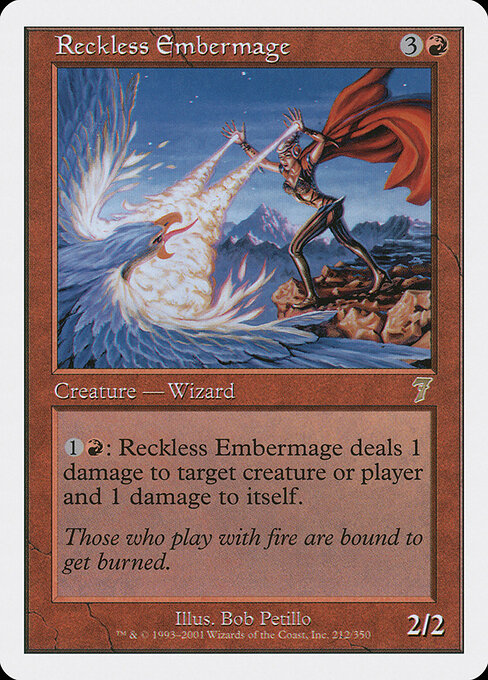 Reckless Embermage - Seventh Edition Magic card