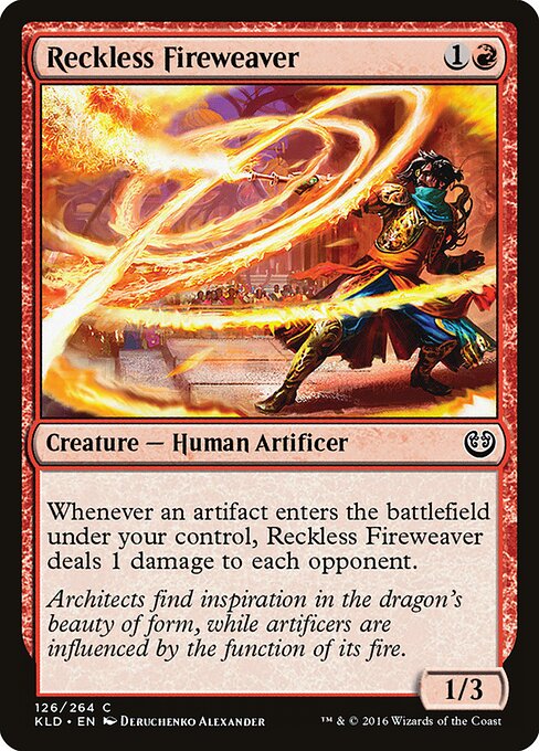 Reckless Fireweaver - Kaladesh Magic card