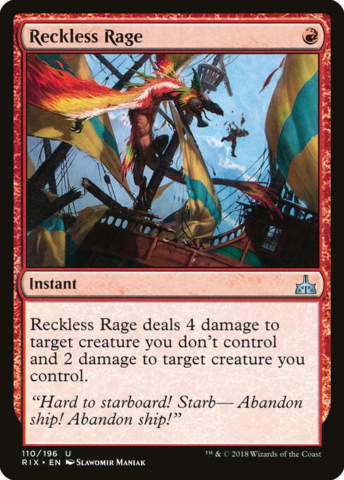 Reckless Rage - Rivals of Ixalan Magic card