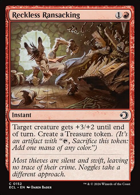 Reckless Ransacking - Lorwyn Eclipsed Magic card