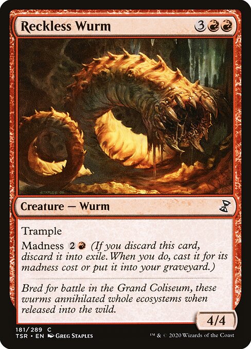 Reckless Wurm - Time Spiral Remastered Magic card