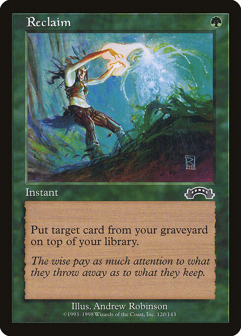 Reclaim - Seventh Edition (#263) - Illustrated by Greg Hildebrandt & Tim Hildebrandt - Magic: The Gathering Card