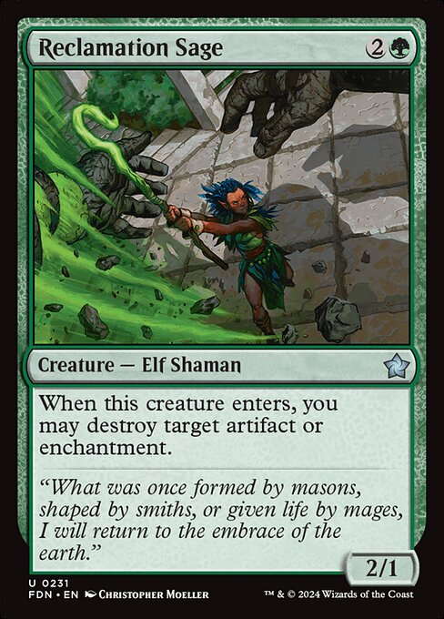 Reclamation Sage - Foundations Magic card