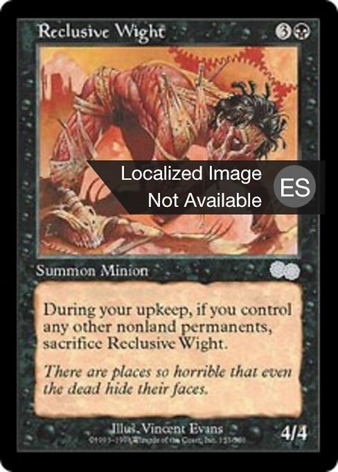 Tumulario solitario (Reclusive Wight) - Urza's Saga (#153) - Illustrated by Vincent Evans - Magic: The Gathering Card