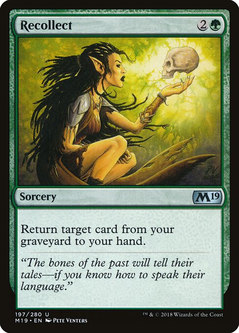 Recollect - Core Set 2019 Magic card