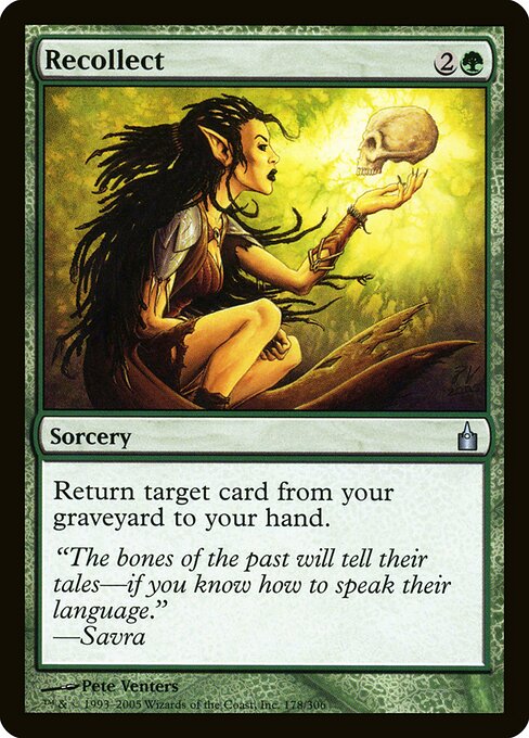 Recordar (Recollect) - Ravnica: City of Guilds (#178) - Illustrated by Pete Venters - Magic: The Gathering Card