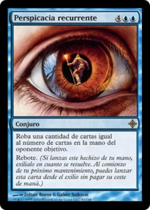 Introspezione Ricorrente (Recurring Insight) - Rise of the Eldrazi (#82) - Illustrated by Zoltan Boros & Gabor Szikszai - Magic: The Gathering Card
