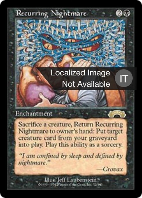 Incubo Ricorrente (Recurring Nightmare) - Exodus (#72) - Illustrated by Jeff Laubenstein - Magic: The Gathering Card