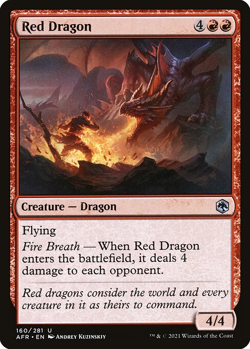 Red Dragon - Adventures in the Forgotten Realms Magic card