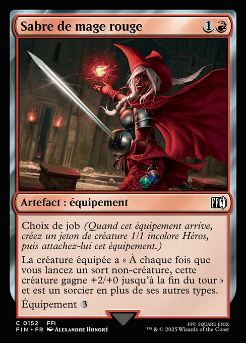 「赤魔術士」のレイピア (Red Mage's Rapier) - Final Fantasy (#152) - Illustrated by Alexandre Honoré - Magic: The Gathering Card