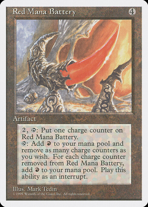 Red Mana Battery - Fourth Edition Magic card