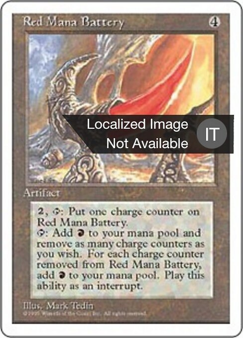 Red Mana Battery - Fourth Edition Foreign Black Border (#343) - Illustrated by Mark Tedin - Magic: The Gathering Card