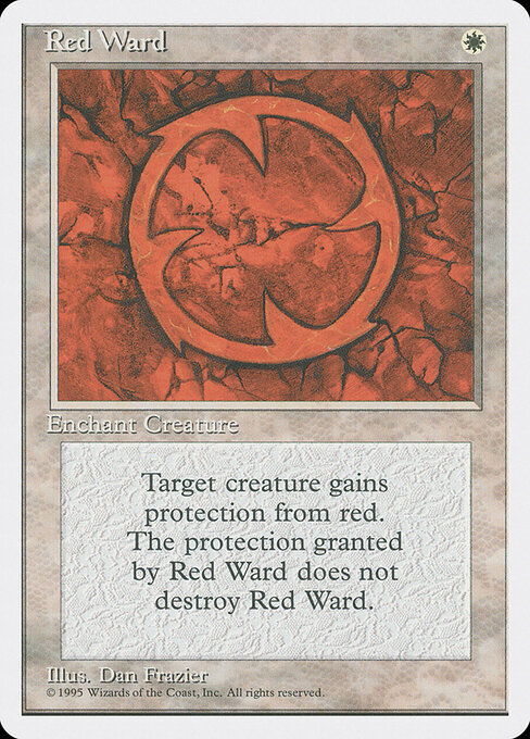 Red Ward - Fourth Edition (#44) - Illustrated by Dan Frazier - Magic: The Gathering Card